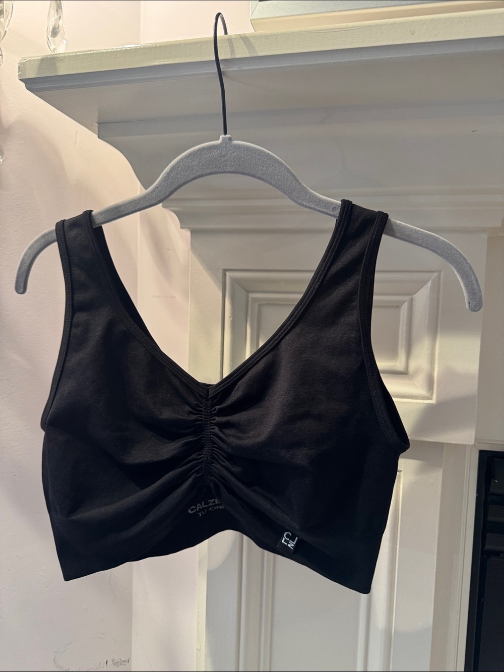 Calzedonia Black Ruched Sports Bra